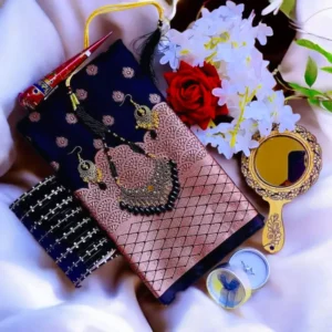 Black Katan saree Gift package