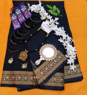 টাঙ্গাইল পিওর সুতি শাড়ি কম্বো সেট