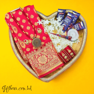 Lal Katan saree combo gift package